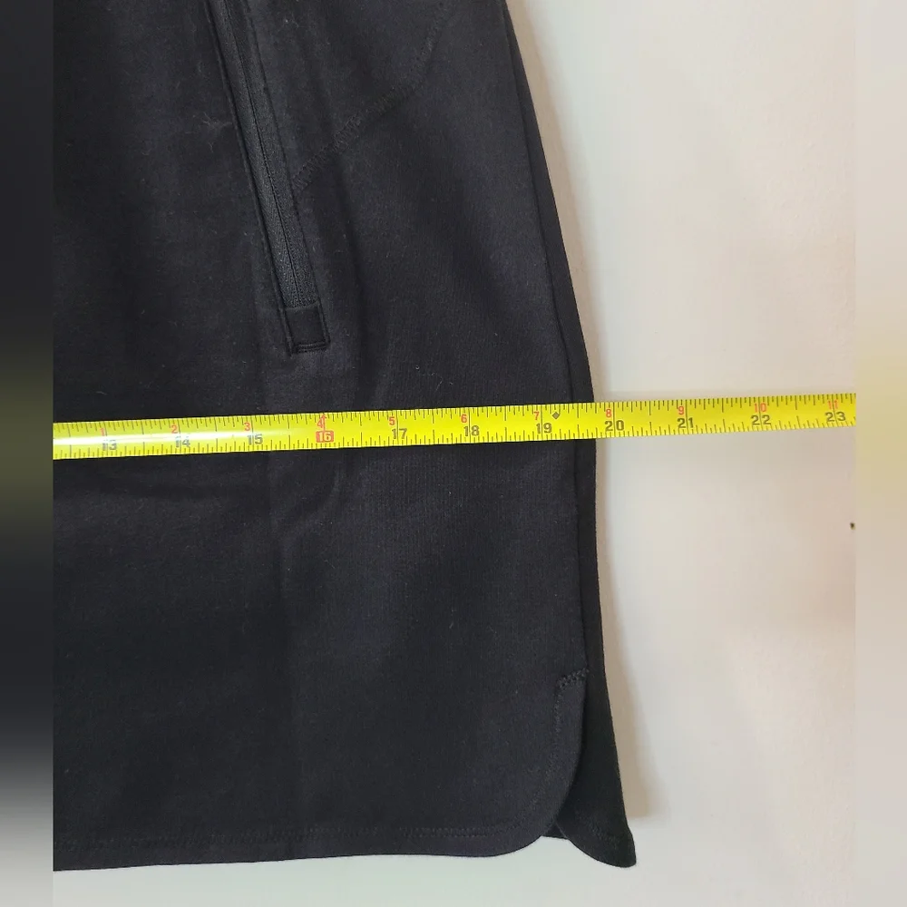 T by TALBOTS Black Cotton Blend Skort with Side Zippered Pockets PSmall NWT